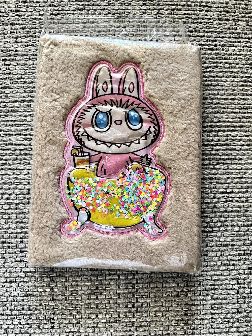 Labubu print on fleece note book cover